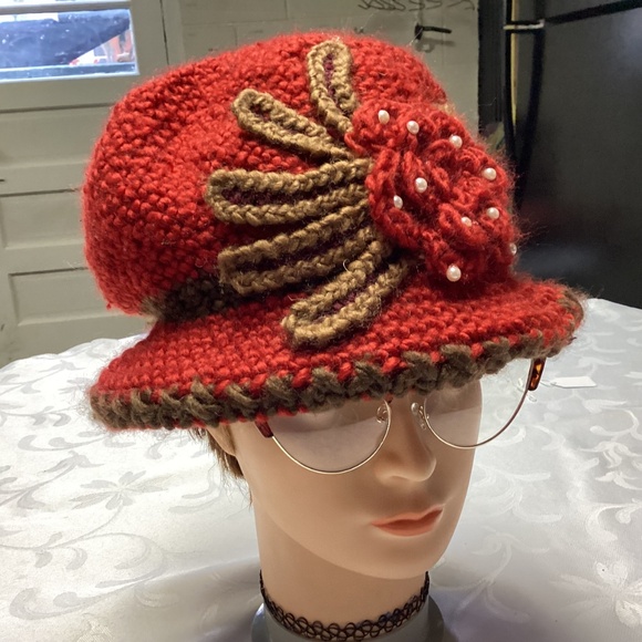 Beautiful handmade hat loaded with design style lined  ANNIE HALL VIBES 💃 - Picture 5 of 9